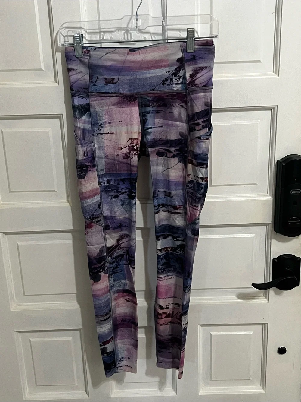 lululemon Purple and Navy Abstract Print Leggings